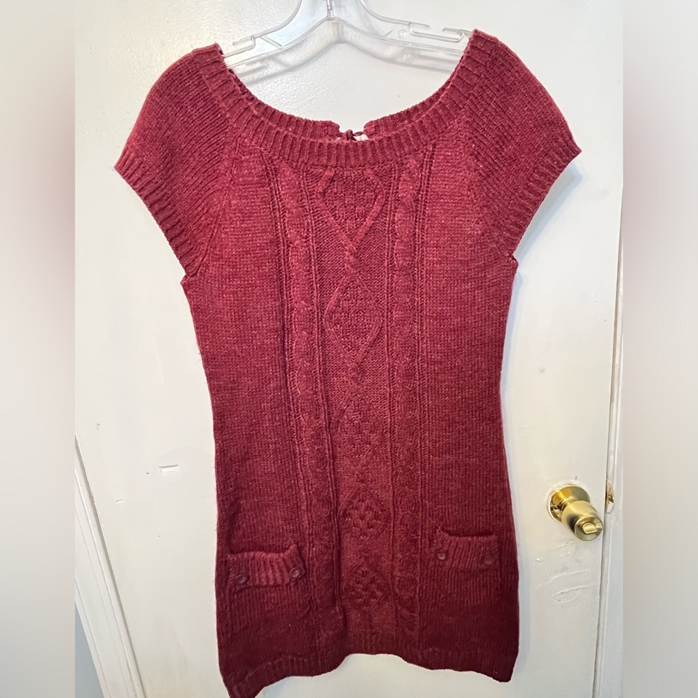 Short sleeve sweater dress
